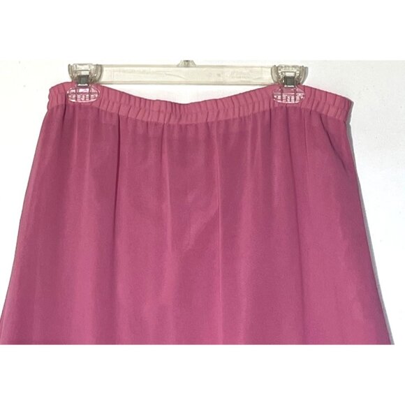 TALLY TAYLOR Pink Chiffon Midi Skirt & Top 2 PC Set Suit - VTG - Picture 10 of 11